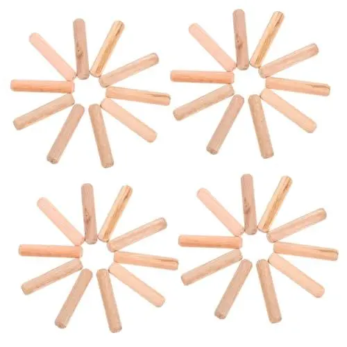 Produktbild: BUGUUYO 200st Dübel Diy-passstift Köper Passstift Holzeinsätze Für Möbel Unvollendete Holzarbeiten Kunsthandwerk Aus Holz Holzhandwerk Kleiner Passstift Holzstecker Holzstift Hölzern Beige