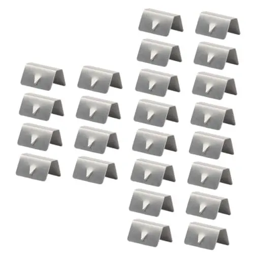 Produktbild: BUGUUYO 24 STK Windreflektoren Kanalclips Auto-deflektoren-Clips Clips Für Windreflektoren Clips Für Windabweiser Windabweiser-Clips Deflektorclips Fürs Auto Clips Für Regenabweiser Silver