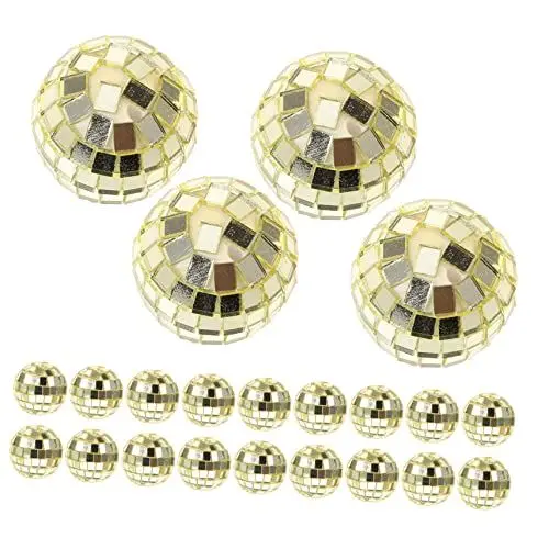 Produktbild: BUGUUYO Spiegel Discokugeln Weihnachtsbaum Ornamente Sets 24 Stück Mini Glas Ornamente für Weihnachten