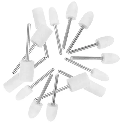 Produktbild: BUGUUYO 25stücke Wollfilz Schleifköpfe Für Polieren Bits Räder Uhrenpolierset Schmuckpolitur Wollschleifköpfe Werkzeug Zum Polieren Polierzubehör Für Glas Metall Und Nägel