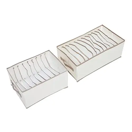 Produktbild: BUGUUYO 2St Faltbare Kleiderhalter Schrankorganisation kinderzimmer klappbare ordnungsboxen Aufbewahrungstaschen für Kleidung Handtuchbehälter PVC Grey