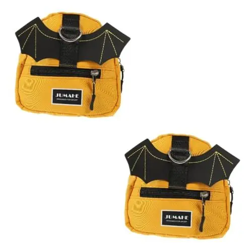 Produktbild: BUGUUYO 2St Hunde Rucksack Hund selbst Wasserdichter Rucksack für Haustiere pet Backpack hundetüten kotbeutel Trageschlaufe für Hunde Mini-Haustier-Selbstrucksack Segeltuch Yellow