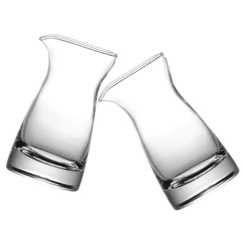 Produktbild: BUGUUYO 2 Stück Milchkännchen Aus Glas Milchkännchen Sahnekännchen Sirupkrug Sahnekännchen Glaskännchen Soßenkrug Krug Für Soße Milchkessel Kleiner Milchbehälter