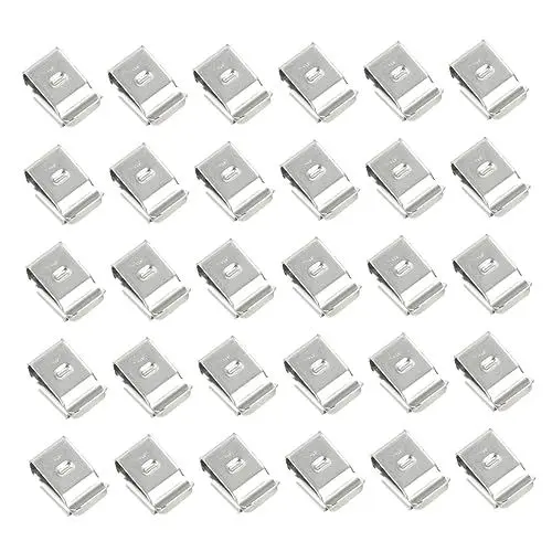Produktbild: BUGUUYO 30st Photovoltaik-kabelklemme Drahtbefestigungsclips Clips Für Solarkabel Drahtklemme Kabelhalter Für Kabel Kabelclip Komponentenkabel Drahtführungsclips Rostfreier Stahl Silver