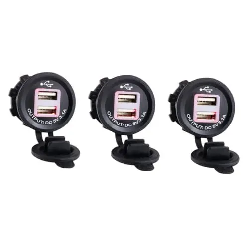 Produktbild: BUGUUYO 3 Stücke Ladegerät USB Auto Ladegerät Buchse 5v 3 1 A Dual Telefon Auto Ladegerät