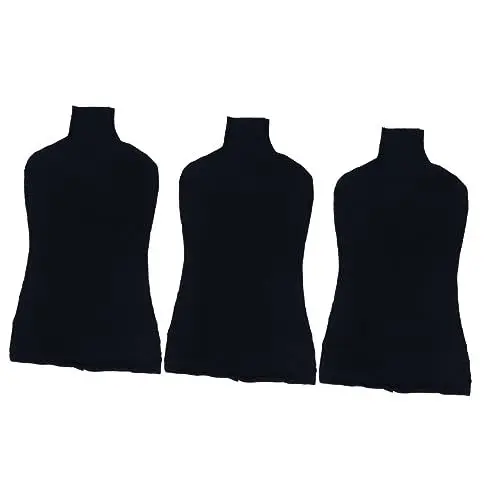 Produktbild: BUGUUYO 3 STK Stoffdecke kleiderständer schaufensterpuppe Glänzender Mannequin Bezug Mannequin Online Stoffbezug Schneidermodell Abdeckung Stütze Mannequin-Overlay Baumwolle Black