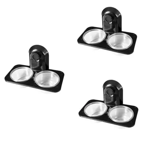 Produktbild: BUGUUYO 3 Pcs Reptil Feeder Tiernahrung Glas Schüssel Doppel Schraube Muster Reptil Schüssel