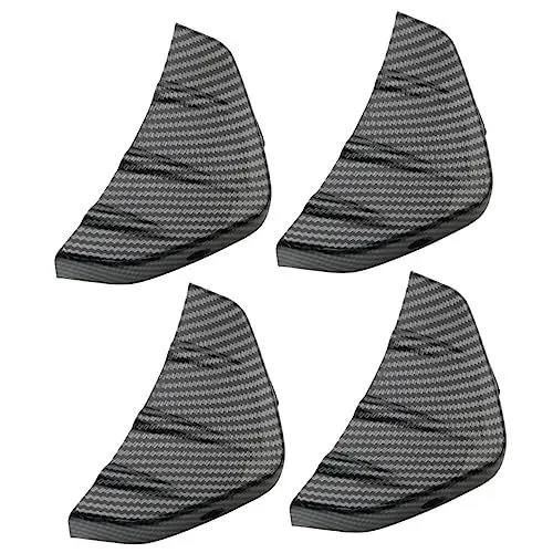 Produktbild: BUGUUYO 4 Stück Chassis-Spoiler aus Kohlefaser Ablenkung Heckspoiler Universal-Spoiler car Diffuser Auto Diffuser Stoßfänger Diffusor Spoilerlippe Automobilzubehör Kohlefaser pp Black