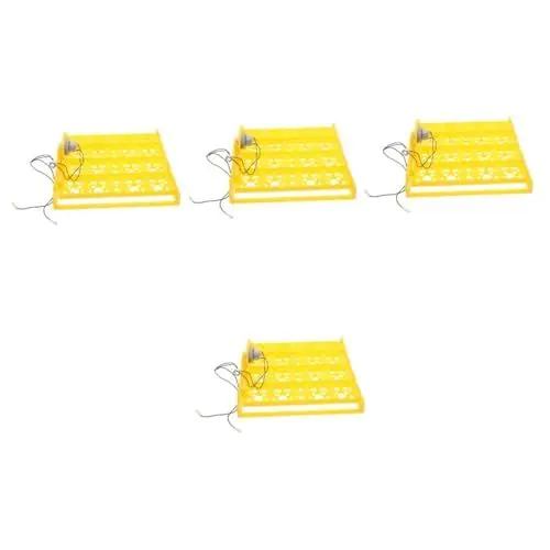 Produktbild: BUGUUYO 4 Stück Inkubator Automatische Eierwendeschale Brutkasten Für Hühnereier Brutkasten Für Eier Automatische Eierablage Automatischer Brutkasten Eierbrutmaschine Teile Plastik Yellow