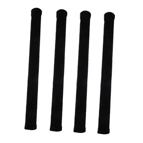 Produktbild: BUGUUYO Elegante Kühlschrankgriffabdeckungen 4 Stück Schwarze Küchenknopfabdeckungen Kühlschrankgriffschutz