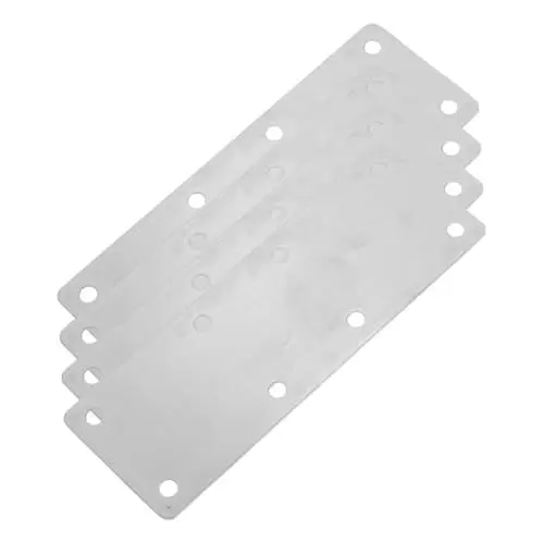 Produktbild: BUGUUYO Flache Halterung 5 5x1 26 Zoll Silber Edelstahl Reparaturplatten 4 Stück Für Möbelreparatur