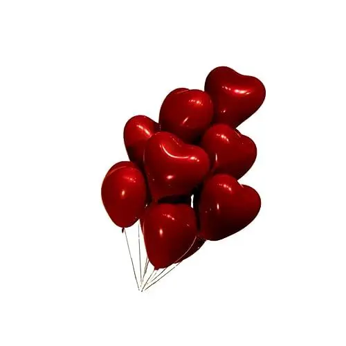 Produktbild: BUGUUYO 50 Stück Hochzeitsballons the wedding party hochzeitsparty balongas gasballon wedding decor Liebes-Herz-Ballons Partyballons Hochzeitsliebe Partyzubehör Dekorative Luftballons rot