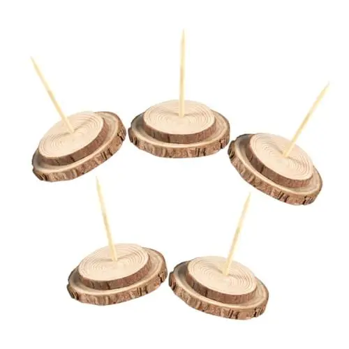 Produktbild: BUGUUYO 5stücke Teiliges Weihnachtsbaumständer Aus Holz Durchmesser Stabiler Baumhalter Für Künstliche Weihnachtsbäume Natürlicher Look Für Festliche Dekorationen