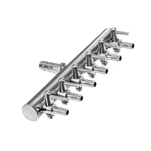 Produktbild: BUGUUYO 6 8 Sauerstoffschlauchverteiler Luftpumpen-durchflusshebel Luftverteiler Für Aquarien Strömungshebel Der Luftpumpe Verteiler Sauerstoffverteiler Luftschalter Strömungspumpe Metall
