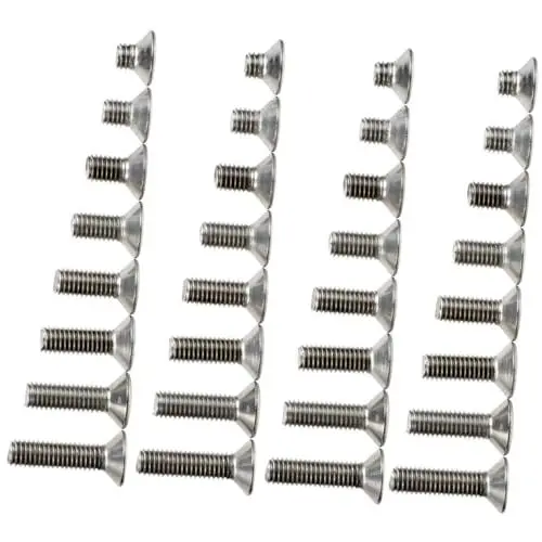 Produktbild: BUGUUYO 80st Innensechskantschraube Rundkopf-maschinenschrauben Senkschraube Rc-schrauben-kit -laufwerk Rundkopfschrauben Vollgewindebolzen Metrische Schrauben Silver Rostfreier Stahl