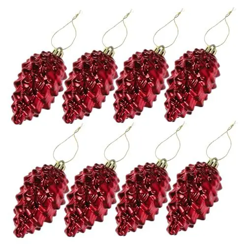 Produktbild: BUGUUYO Weihnachts-tannenzapfen 8 Stück Weihnachtsbaumschmuck Tannenzapfen-Ornamente Weihnachtsdekor Dekorative Ornamente Für Den Weihnachtsbaum