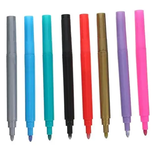 Produktbild: BUGUUYO 8 Stück Weinglas Marker Kalligraphie Marker Glänzende Graffiti Glitzer Stifte Glas Marker Marker Kreidetafel Marker Metallic Marker Künstler Marker Schimmer Marker