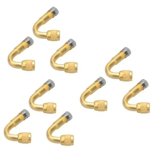 Produktbild: BUGUUYO 9 STK Verlängerungsadapter für Reifenventilschaft-Verlängerungsadapter Reifenschaftverlängerungsadapter reifenventil Adapter Schweres Fahrzeug autoreifen Golden