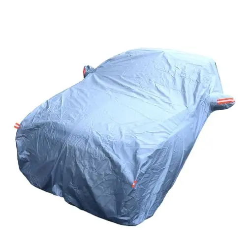 Produktbild: BUGUUYO Autoabdeckung halbgarage halb Garage autoplane garagen Karosserieabdeckungen Schutzabdeckung für Auto LKW wasserdichte Auto-Schneeabdeckung Auto halbe Abdeckung z.B. Film Silver
