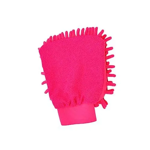 Produktbild: BUGUUYO Autowaschhandschuh Kratzhandschuh Chenille Für Auto LKW Waschhandschuh Rose Rot Reinigung