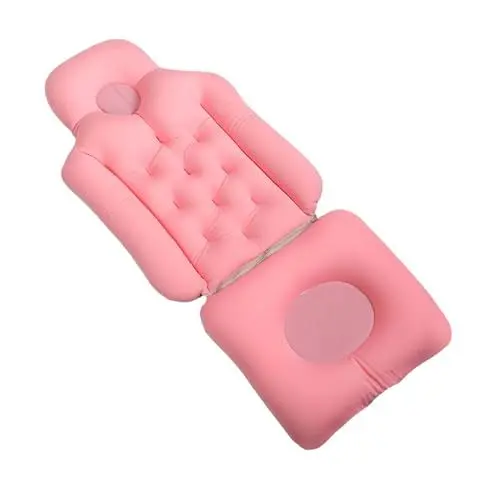 Produktbild: BUGUUYO Badematte Wannen Körperkissen Bad Plateau Badekissen Für Wanne Bad Für Wanne Ganzkörper-badekissen Sitz Medizinische Badewanne Reisekissen Ganzkörperbad Frauen Rosa Netz