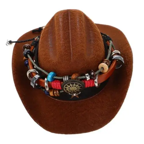 Produktbild: BUGUUYO Cowboy-hüte, Auto-hängedekoration, Auto-rückspiegel-zubehör, Mini-hut-ornament, Anhänger, Kompatibel Mit Nio Nomi Es6 Es8