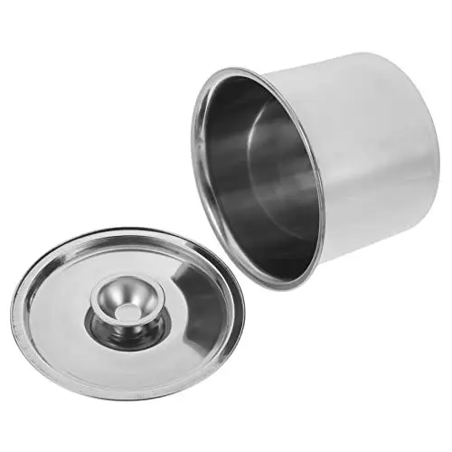 Produktbild: BUGUUYO Geschmacksbecher aus Edelstahl Trockenfutterspender vielseitiger Gewürztopf Krug edelstahlbehälter edelstahltopf Vorratsdose aus Edelstahl Küchenversorgung Rostfreier Stahl Silver