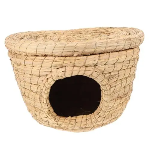 Produktbild: BUGUUYO Tierbett Nest Strohnest Chinchilla-versteck Hamsterkäfig-zubehör Hasenbett
