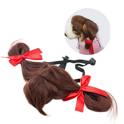 Produktbild: BUGUUYO Hundeperücke Katzenhaarkostüme Stilvolle Haustierperücke für Halloween & Hochzeiten