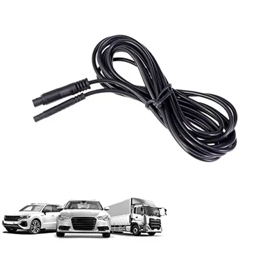 Produktbild: BUGUUYO Kamerakabel 4 Pin 12v Elektrische Kühltasche Fürs Auto Rueckfahrkamera 4 Pin Adapter Zigarettenanzünder Kabel Für Rückfahrkamera USB Verlängerung 5m Kfz Kühlbox Wagen Fahrrekorder