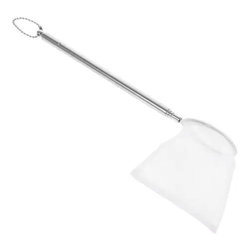 Produktbild: BUGUUYO Fischtanknetz Aus Aluminiumlegierung Teleskop-Aquarium-garnelennetz Mini-fischen-schaufelnetz Mit Feinmaschigem Design Weiß