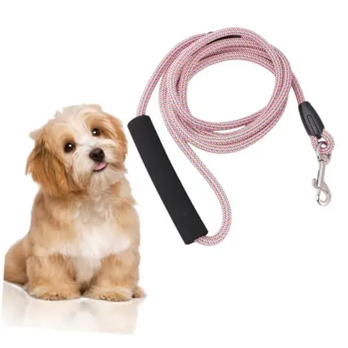 Produktbild: BUGUUYO Hundeleine Aus Polyester 2m Hundetraining Leine Für Hunde Stabile Zugleine Pink Ideal Für Und Training Strapazierfähige Zugleine Für Haustiere
