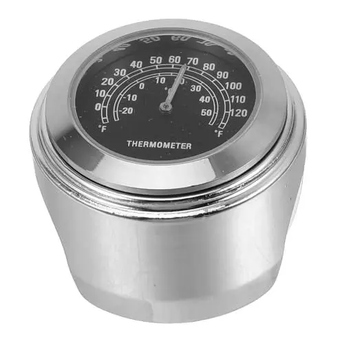 Produktbild: BUGUUYO Robustes Nachtleuchtendes Motorradthermometer Aus Aluminiumlegierung Genaue Temperaturanzeige