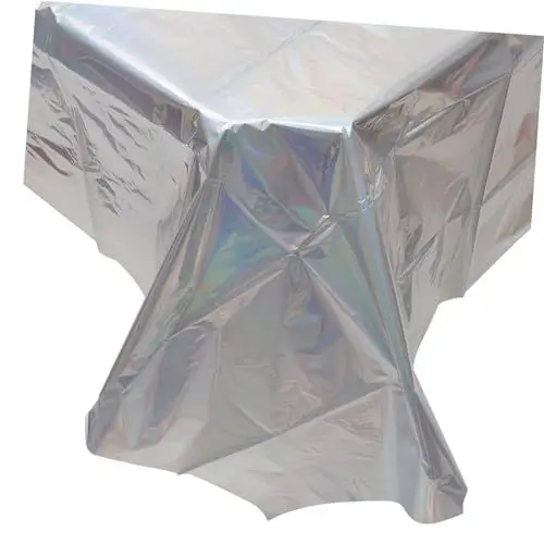 Produktbild: BUGUUYO Wiederverwendbar Tischdecke Aus Aluminiumfolie Glänzende Tischdeko Für Hochzeiten Partys Und Feiern Schützt Vor Flecken Und Kratzern Für Buffets Und Desserts