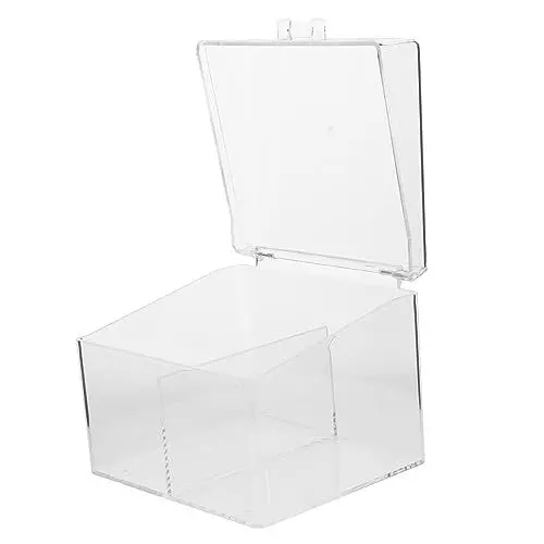 Produktbild: BUGUUYO Eleganter Visitenkartenhalter Aus Acryl Organizer Kartenbox Für Visitenkarten Kompaktes Aufbewahrungskartenetui Mit Deckel