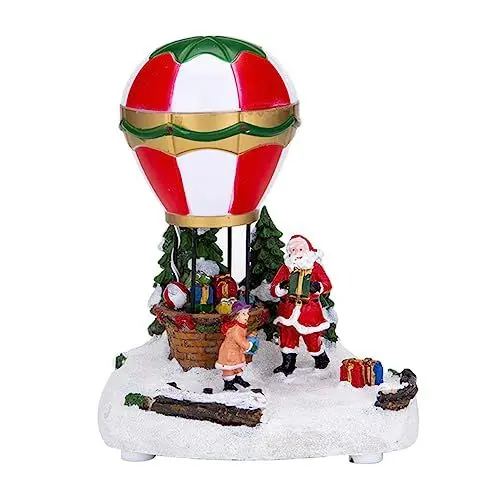 Produktbild: BUGUUYO Harz Schnee Musik Lichter Weihnachten Für Paare 30th Weihnachten Dorf Weihnachten Home Dekorationen