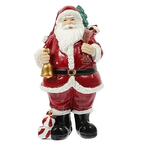 Produktbild: BUGUUYO Mini Weihnachten Santa Claus Statue Harz Handwerk Weihnachten Decor Entzückende Weihnachten Party Favor