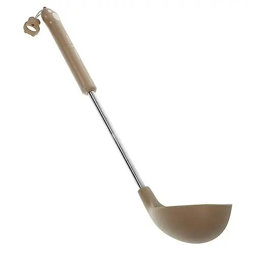 Produktbild: BUGUUYO Suppenkellen-set Aus Edelstahl Und Silikon – Multifunktionale Koch- Und Servierlöffel Mit Ergonomischem Griff – – Gratis &