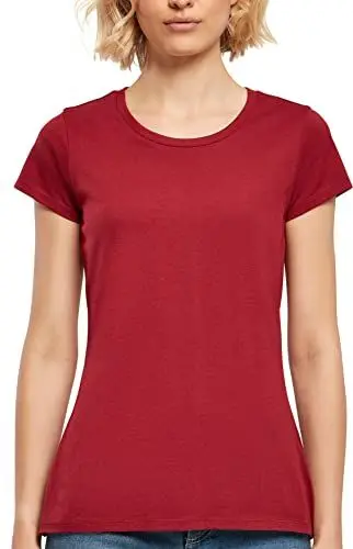 Produktbild: Build Your Brand Damen BB012-Ladies Basic Tee T-Shirt, Burgundy, L