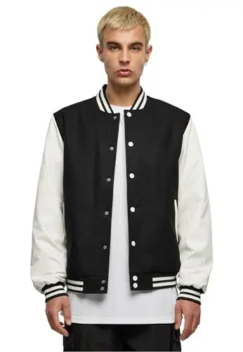 Produktbild: Build Your Brand Herren Jacke Oldschool College Jacket black/white XL