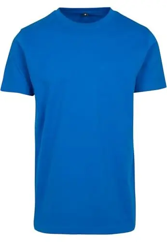 Produktbild: Build Your Brand Herren T-Shirt Round Neck, Männer Basic T-Shirt mit Rundhalsausschnit, Regular Fit, Baumwolle, Cobalt blue, S
