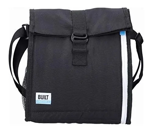 Produktbild: BUILT Kühlende Lunchbag mit Herausnehmbaren Kühlakkus, Polyester, Schwarz, 15 x 23 x 34 cm