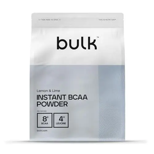 Produktbild: Bulk Instant BCAA Pulver, 8 g verzweigtkettige Aminosäuren pro Portion, Zitrone und Limette, 500 g