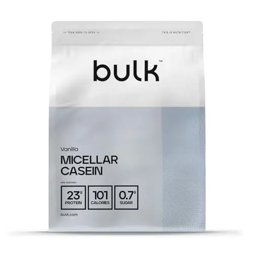 Produktbild: Bulk Mizellares Kasein, Protein-Shake, Casein Protein Pulver, Eiweißpulver, Vanille, 1 kg