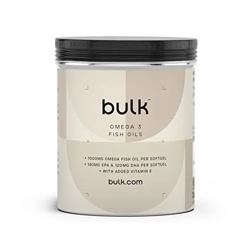 Produktbild: Bulk Omega 3 Fischöl Weichkapseln, 1000 mg, 90 Kapseln, Verpackung Kann Variieren