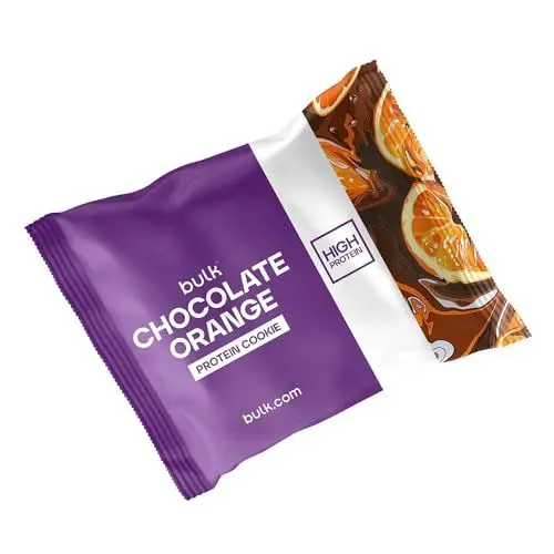 Produktbild: Bulk Protein Cookie, Proteinreicher Snackriegel, Kekse, Schoko-Orange, 12 Stück