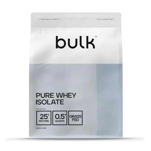 Produktbild: Bulk Pure Whey Isolate 90 | Vanille | 25gtein Portion | Ultra-gefiltertes Molkenisolat | Wenig Zucker | Wenig Fett | Schnelle Aufnahme | Unterstützt den Muskelerhalt | 500g |teinshake