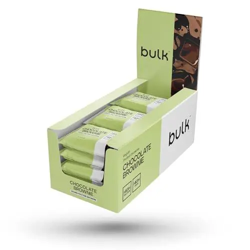 Produktbild: Bulk Vegane Protein Brownies, Schokolade, Pack of 12, 12 Portionen, Verpackung Kann Variieren