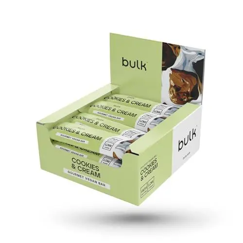 Produktbild: Bulk Veganer Gourmet Riegel, Pflanzlich, Vegan Proteinriegel, 48 g, Cookies und Cream, Box mit 12 Riegeln