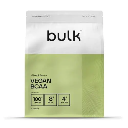Produktbild: Bulk Veganes BCAA Pulver, Aminosäuren, Geschmacksneutral, 500 g, 50 Portionen, Verpackung Kann Variieren